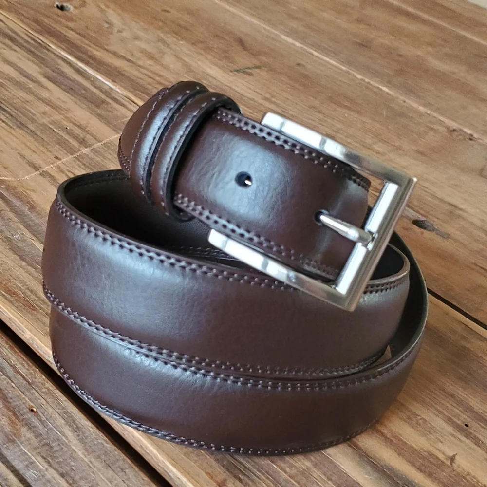 Florsheim Men's Dark Brown Leather Dress Belt Size 42